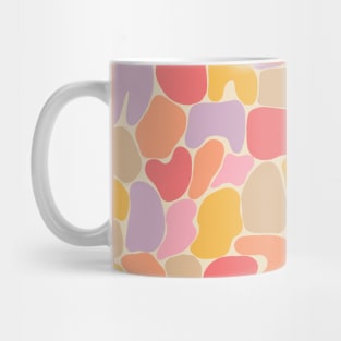 Colorful abstract shapes pattern in warm tones Mug